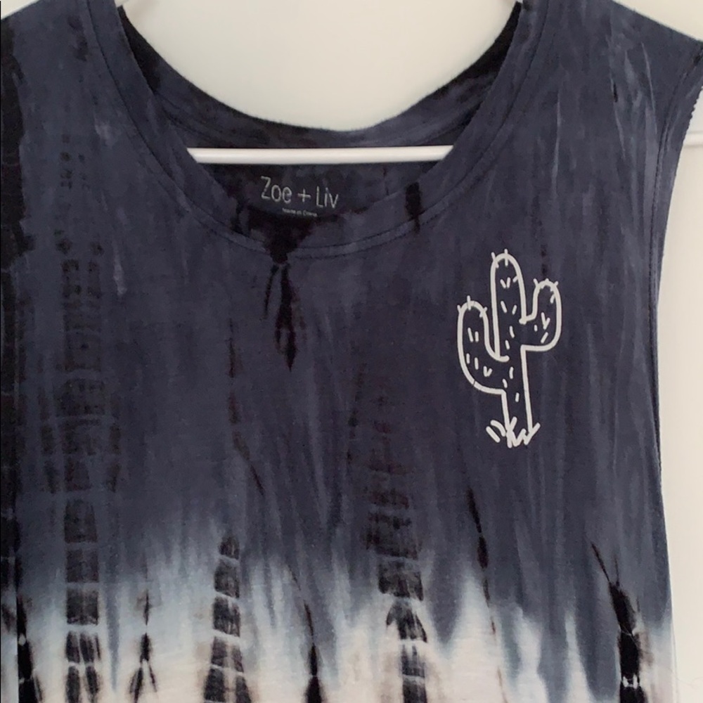 Cactus tie dye tank